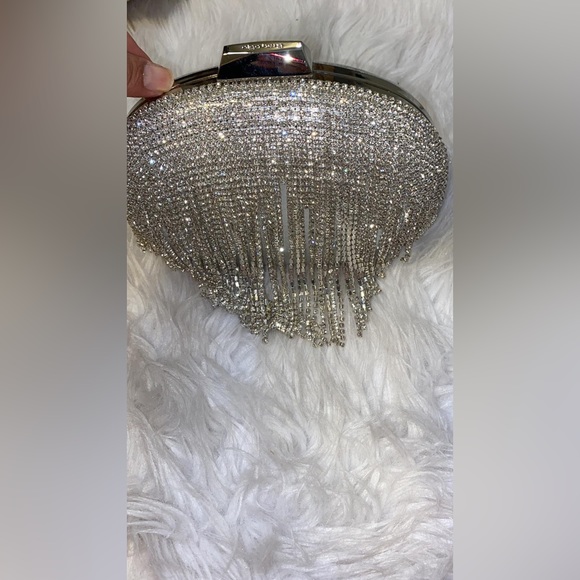 Olga Berg Bria Crystal Fringe Clutch - Picture 10 of 11